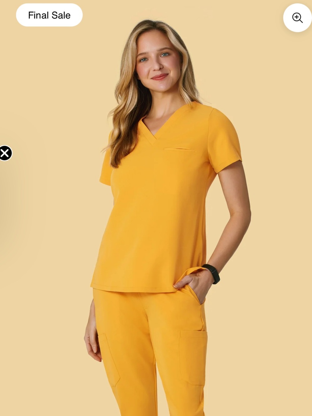 Mondala Scrubs Set with tags - honey color (no longer sold on website) W- Large